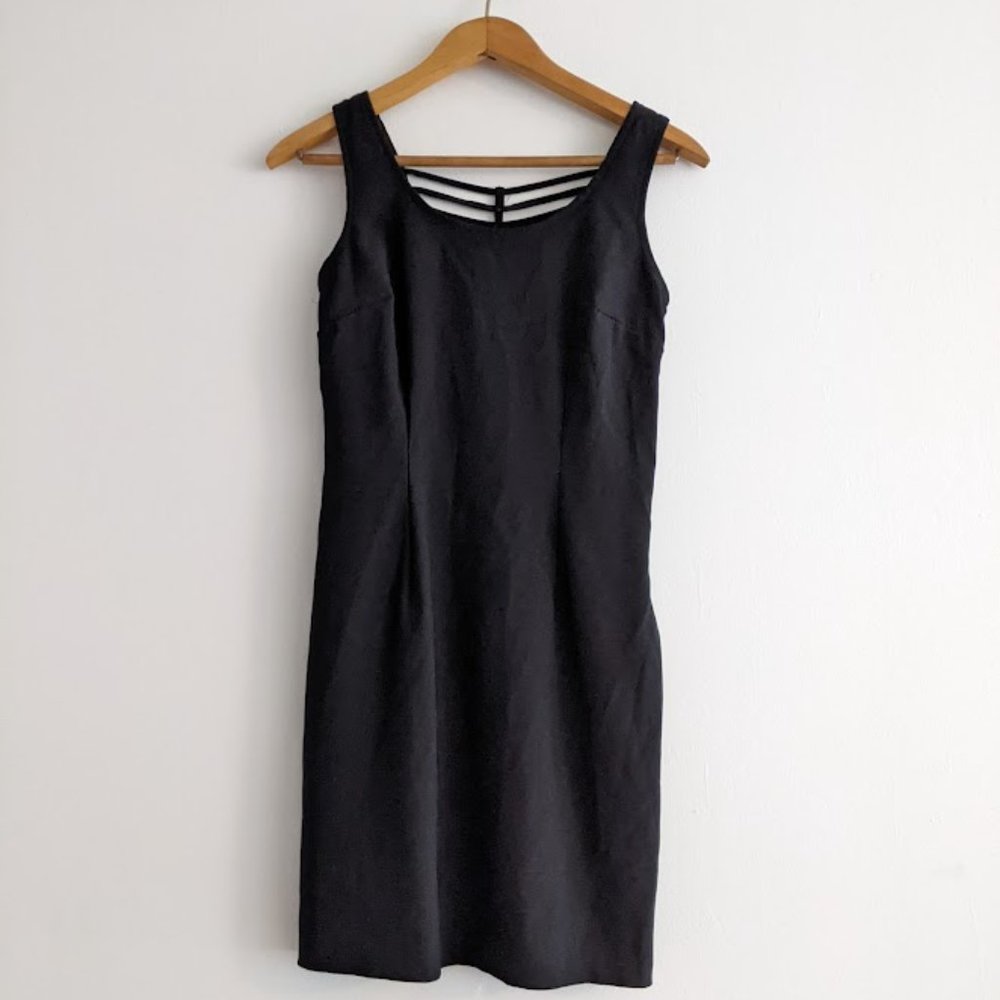 Brioche California Black Dress with Back Detail